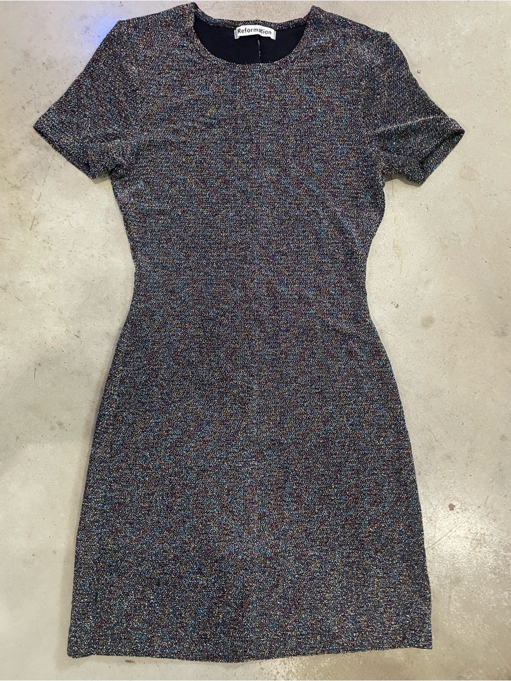 Reformation Amina rainbow sparkle dress/XS/NWOT - Picture 6 of 6